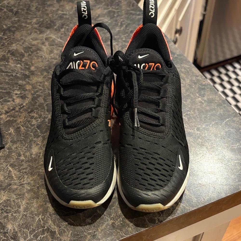Nike Air 270 Black with Orange Highlights